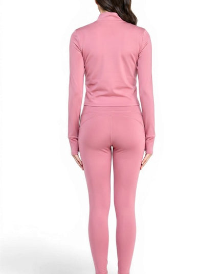 Active Yoga Set – Zip Jacket & High Waist Pants