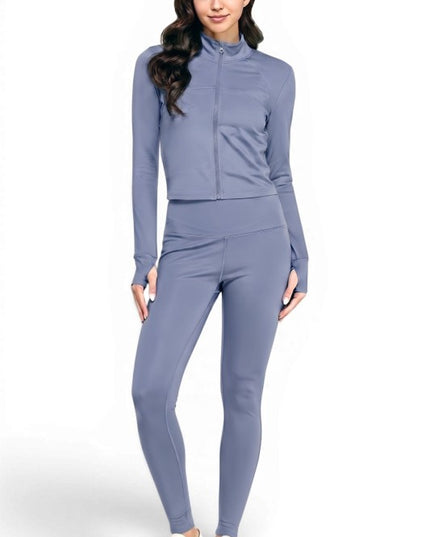 Active Yoga Set – Zip Jacket & High Waist Pants