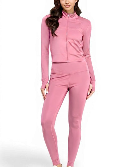Active Yoga Set – Zip Jacket & High Waist Pants