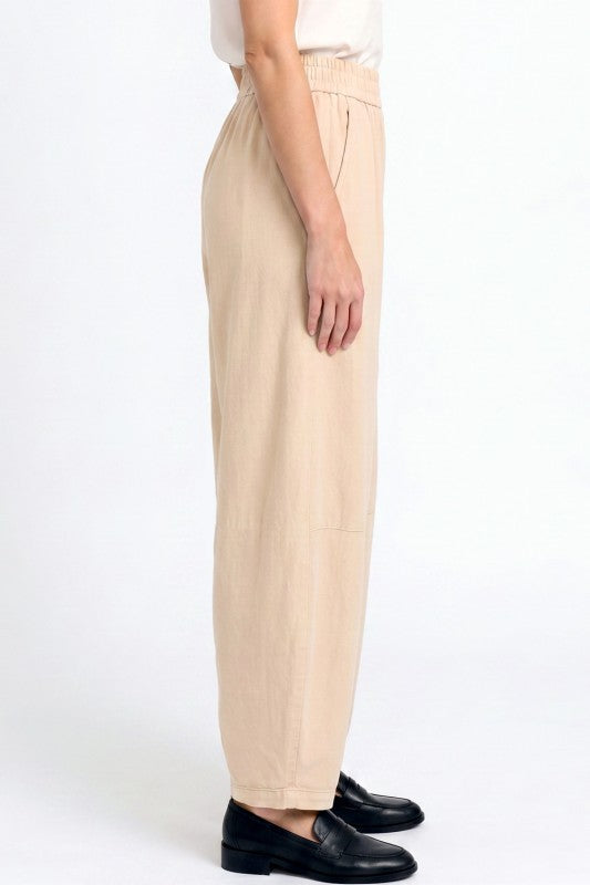 Fiber Linen Hourglass Pants – Elastic Waist Comfort Fit