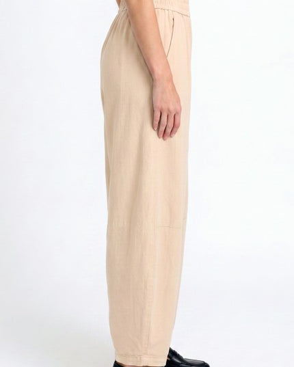 Fiber Linen Hourglass Pants – Elastic Waist Comfort Fit