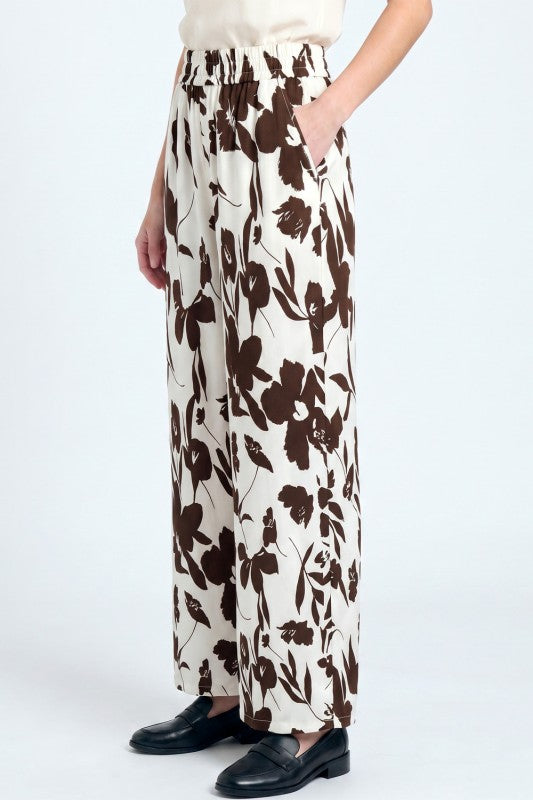 Floral Print Wide Leg Pants – Relaxed Fit Style