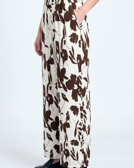 Floral Print Wide Leg Pants – Relaxed Fit Style