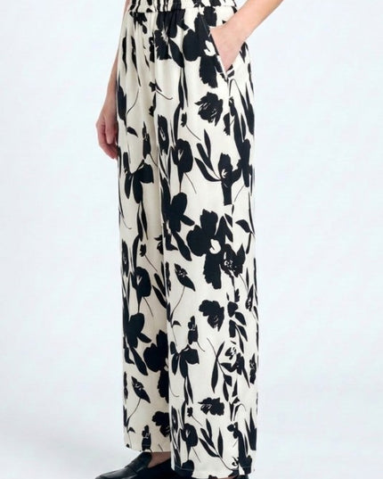 Floral Print Wide Leg Pants – Relaxed Fit Style