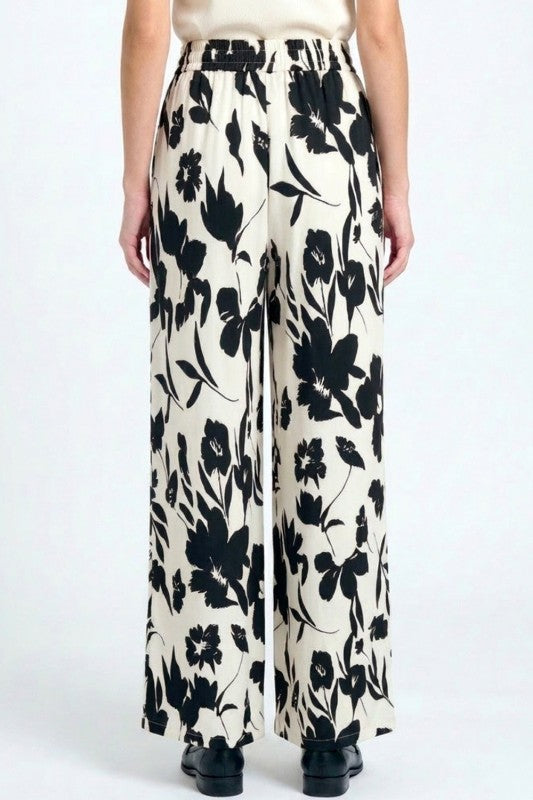 Floral Print Wide Leg Pants – Relaxed Fit Style