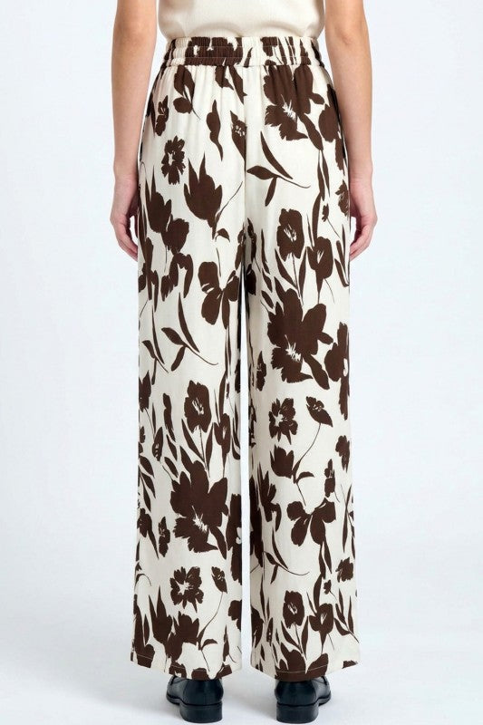 Floral Print Wide Leg Pants – Relaxed Fit Style