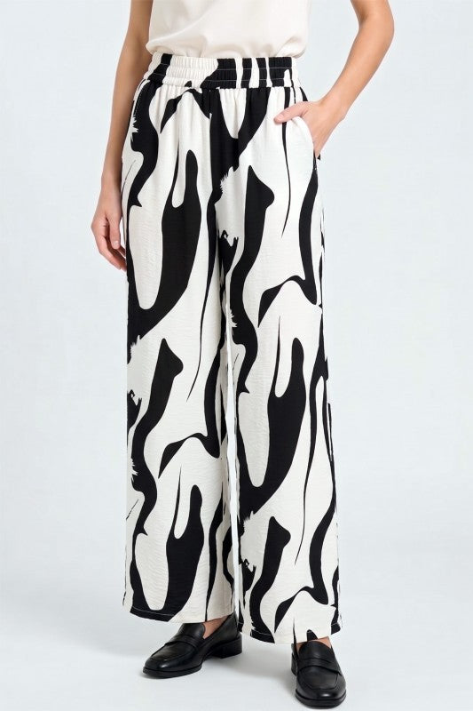 Wide Leg Pants – Bold Print Statement Style