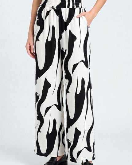 Wide Leg Pants – Bold Print Statement Style