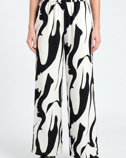 Wide Leg Pants – Bold Print Statement Style
