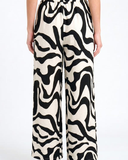 Unique Print Wide Leg Pants – Relaxed Fit Style