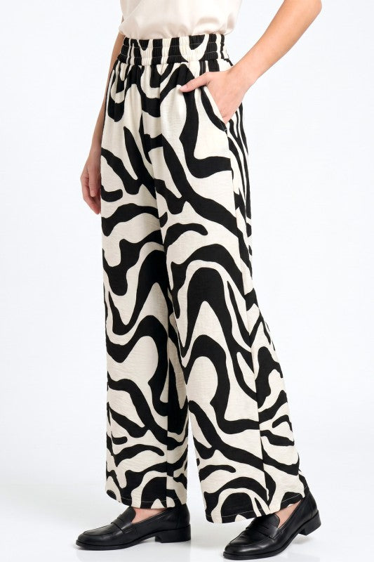 Unique Print Wide Leg Pants – Relaxed Fit Style