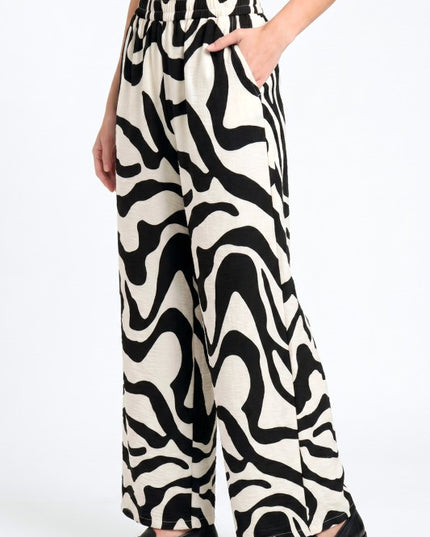 Unique Print Wide Leg Pants – Relaxed Fit Style