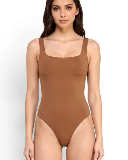 BST102 Seamless Double Layer Bodysuit – Square Neck Fit