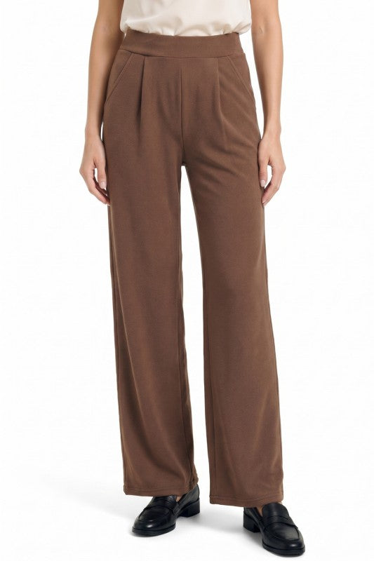 CDP19 Crepe Oversized Pants – Half Elastic Waist Comfort Fit