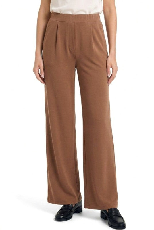 CDP19 Crepe Oversized Pants – Half Elastic Waist Comfort Fit