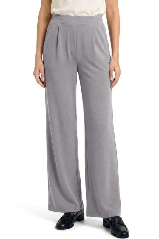CDP19 Crepe Oversized Pants – Half Elastic Waist Comfort Fit