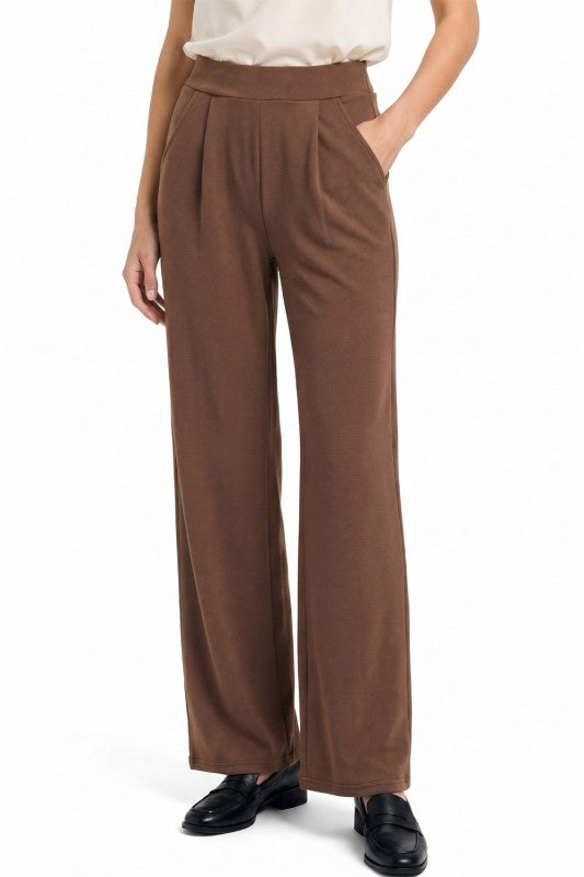 CDP19 Crepe Oversized Pants – Half Elastic Waist Comfort Fit