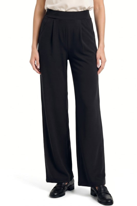 CDP19 Crepe Oversized Pants – Half Elastic Waist Comfort Fit