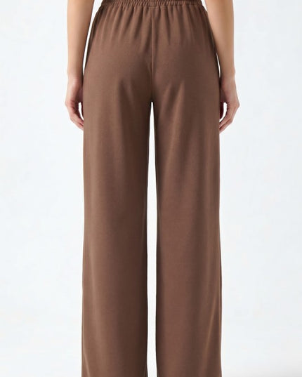 CDP19 Crepe Oversized Pants – Half Elastic Waist Comfort Fit