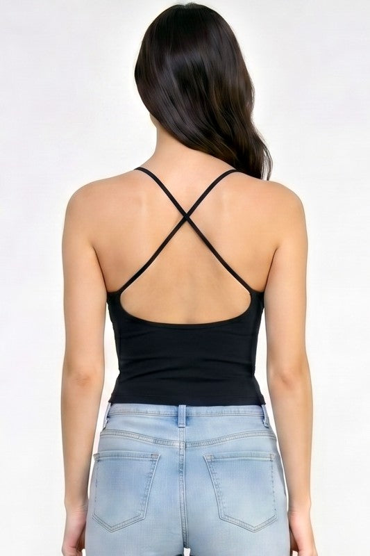 PT87 Seamless Criss-Cross Crop Tank – Double Layer Fit