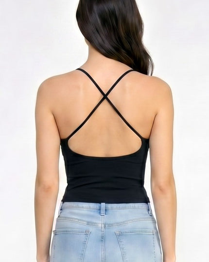 PT87 Seamless Criss-Cross Crop Tank – Double Layer Fit
