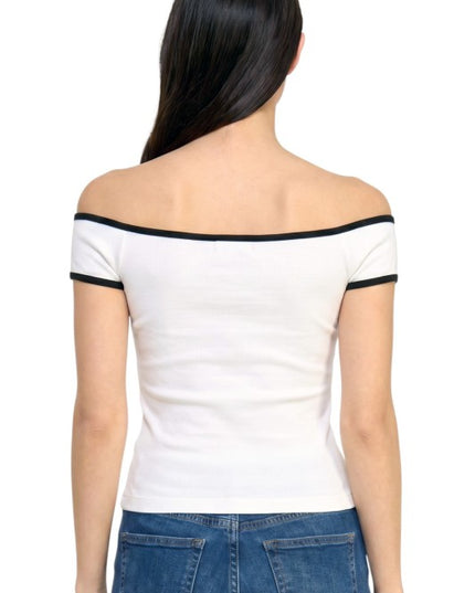 PT81 Off Shoulder Top – USA Graphic Statement Style