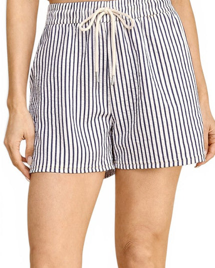 PC17SH Vertical Stripe Drawstring Shorts – Relaxed Fit