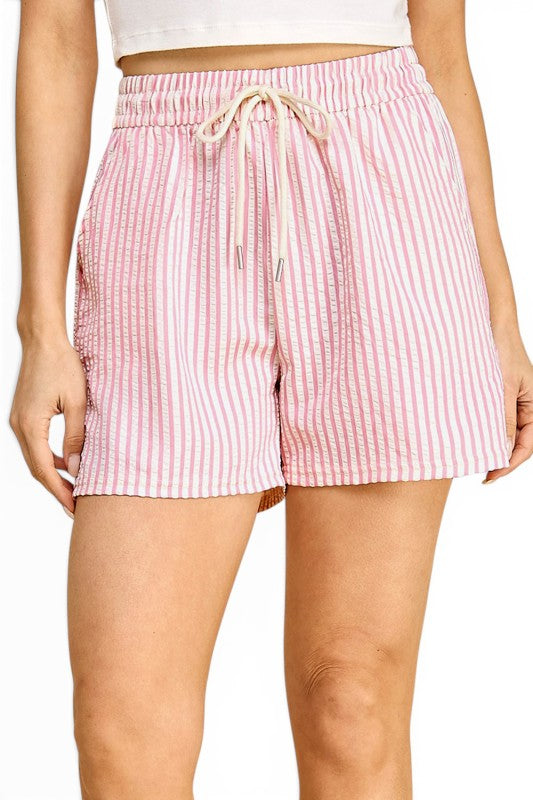 PC17SH Vertical Stripe Drawstring Shorts – Relaxed Fit