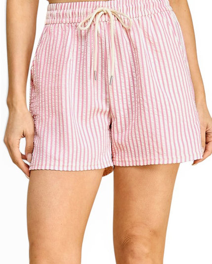 PC17SH Vertical Stripe Drawstring Shorts – Relaxed Fit