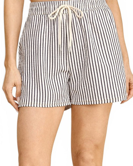 PC17SH Vertical Stripe Drawstring Shorts – Relaxed Fit