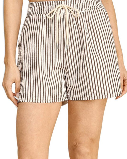 PC17SH Vertical Stripe Drawstring Shorts – Relaxed Fit