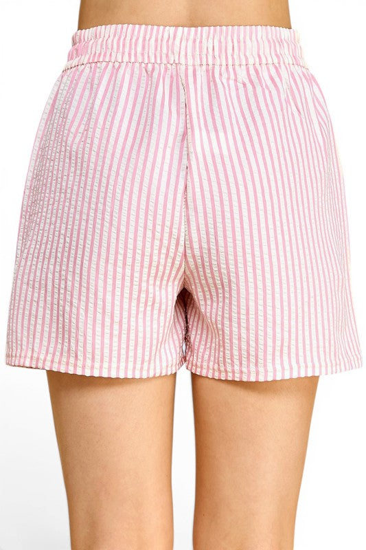 PC17SH Vertical Stripe Drawstring Shorts – Relaxed Fit