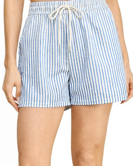 PC17SH Vertical Stripe Drawstring Shorts – Relaxed Fit