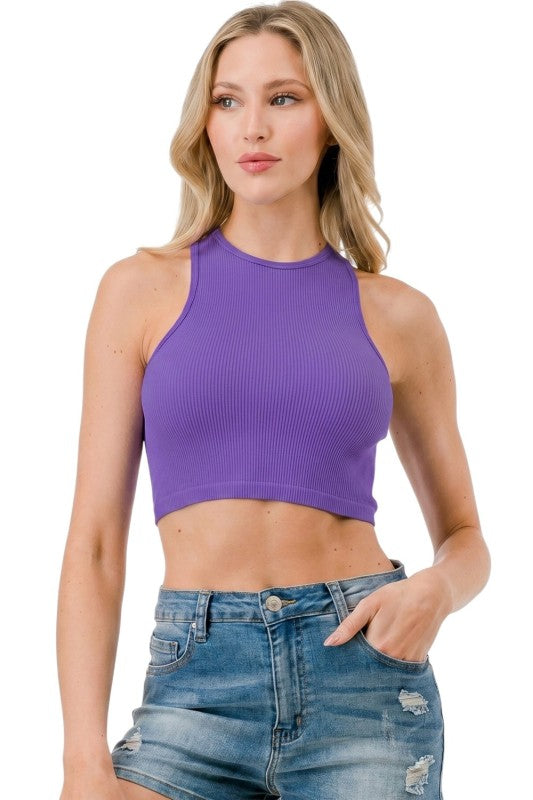 NT79 Rib Tank Top – Fitted Stretch Everyday Basic Top