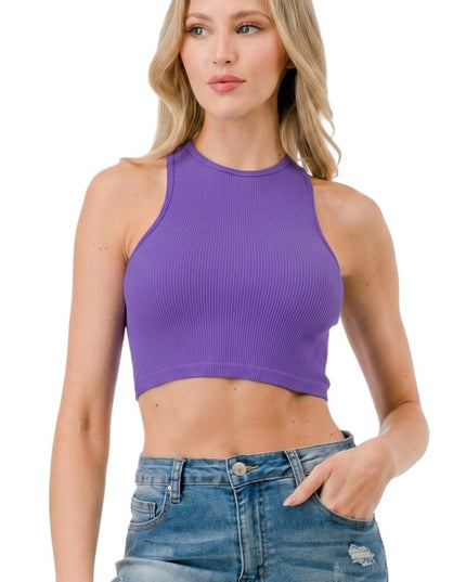 NT79 Rib Tank Top – Fitted Stretch Everyday Basic Top