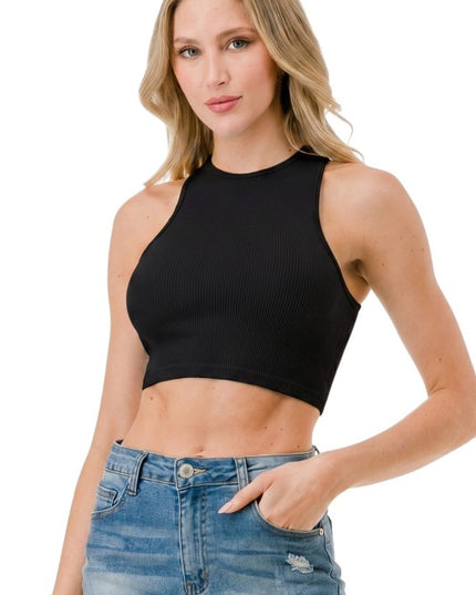 NT79 Rib Tank Top – Fitted Stretch Everyday Basic Top