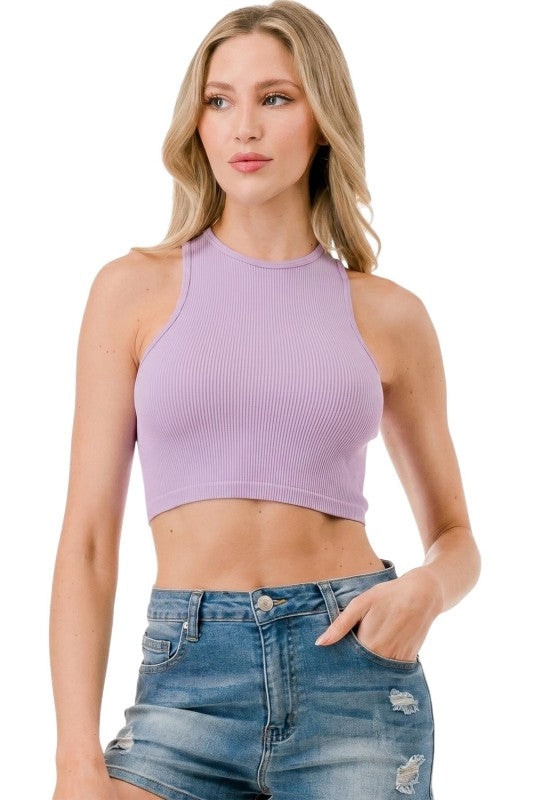NT79 Rib Tank Top – Fitted Stretch Everyday Basic Top
