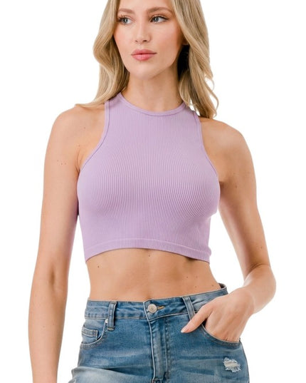 NT79 Rib Tank Top – Fitted Stretch Everyday Basic Top