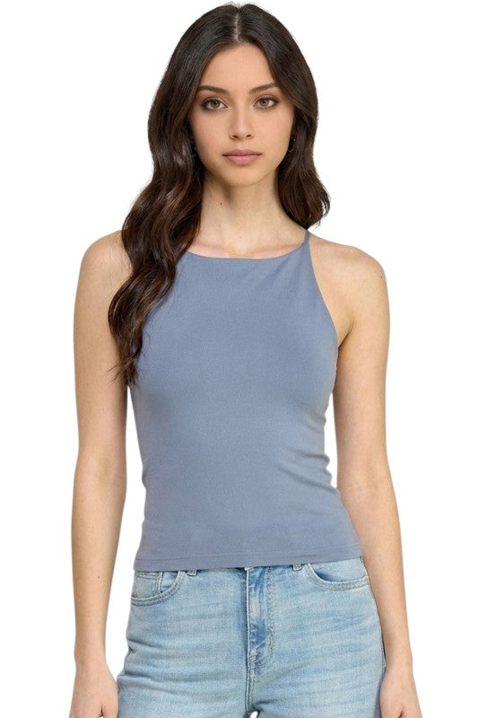 PT78 Halter Tank Top – Fitted Stretch Casual Style