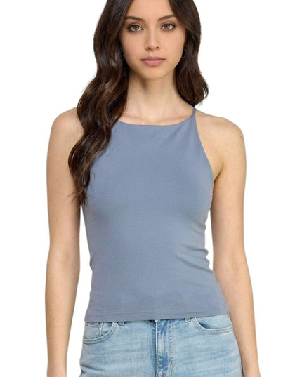 PT78 Halter Tank Top – Fitted Stretch Casual Style