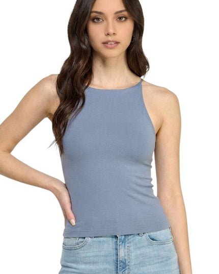 PT78 Halter Tank Top – Fitted Stretch Casual Style