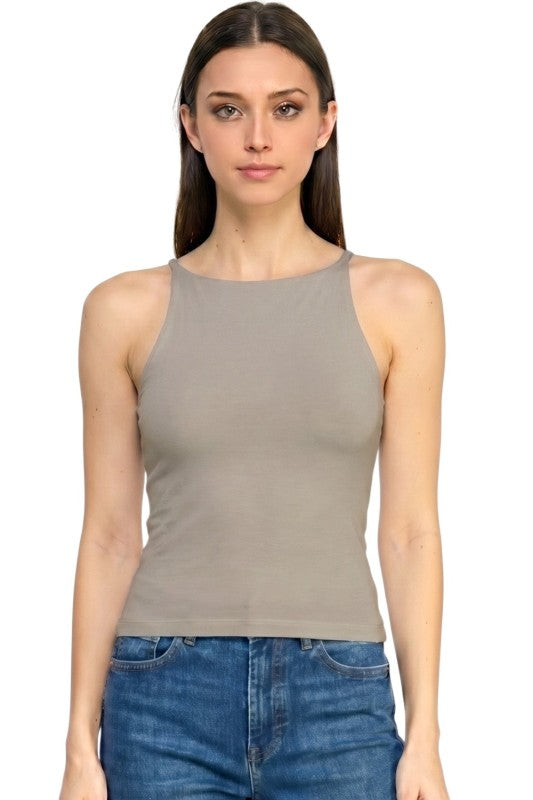 PT78 Halter Tank Top – Fitted Stretch Casual Style