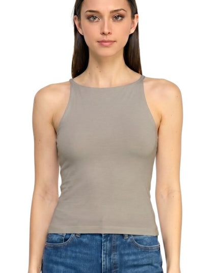 PT78 Halter Tank Top – Fitted Stretch Casual Style