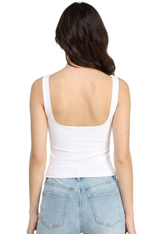 DLT80 Double Layered Crop Tank – Stretch Sculpt Fit