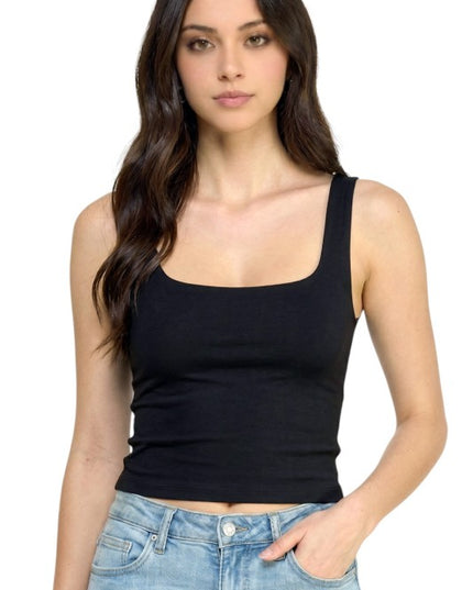 DLT80 Double Layered Crop Tank – Stretch Sculpt Fit