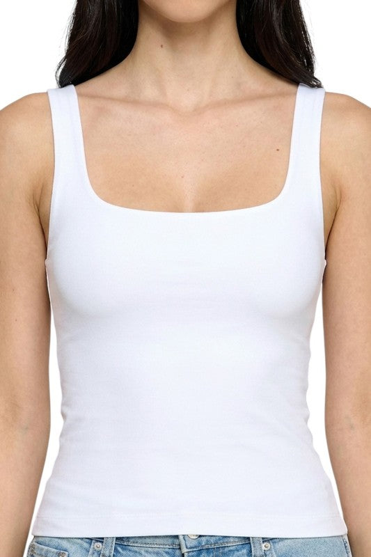 DLT80 Double Layered Crop Tank – Stretch Sculpt Fit