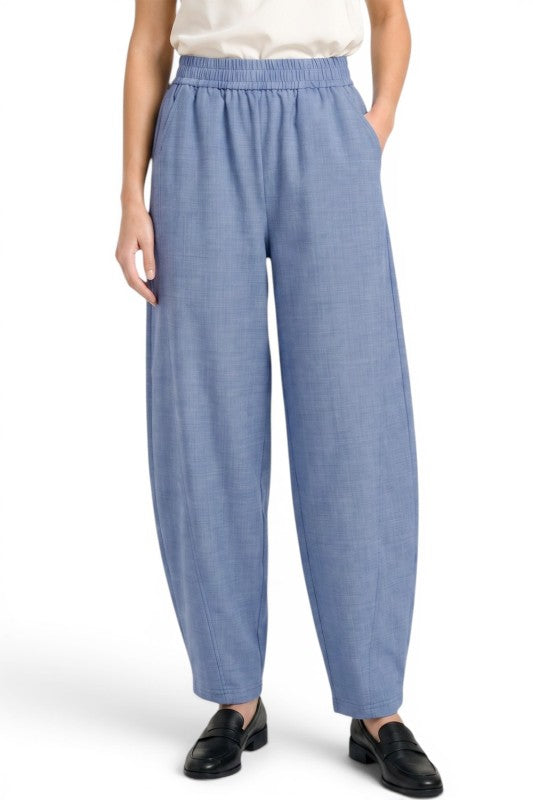BRL03 Linen-Style Barrel Pants – Effortless Modern Look