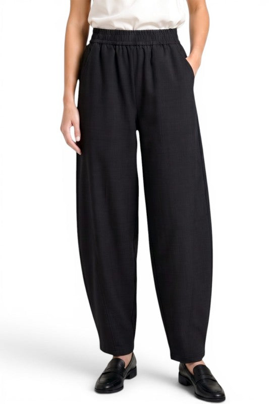 BRL03 Linen-Style Barrel Pants – Effortless Modern Look