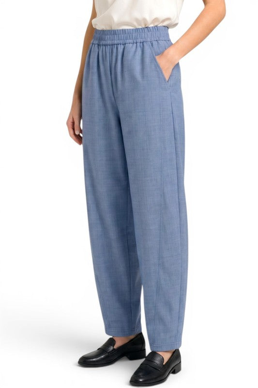 BRL03 Linen-Style Barrel Pants – Effortless Modern Look