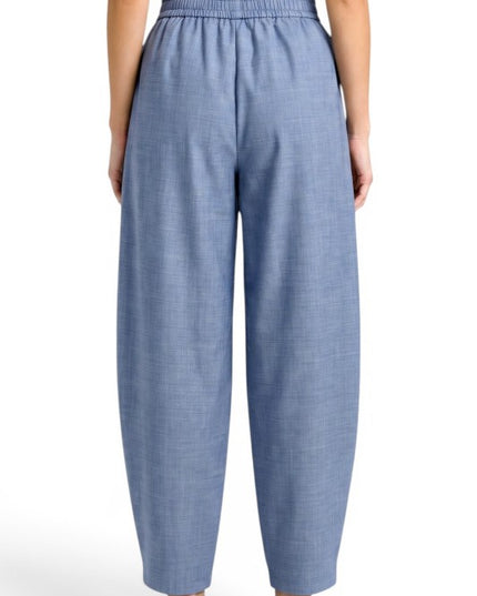 BRL03 Linen-Style Barrel Pants – Effortless Modern Look